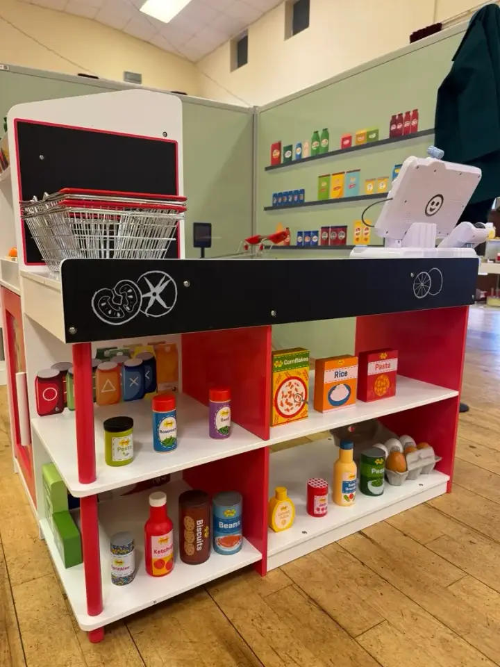 The Supermarket role play room at Toddler Town