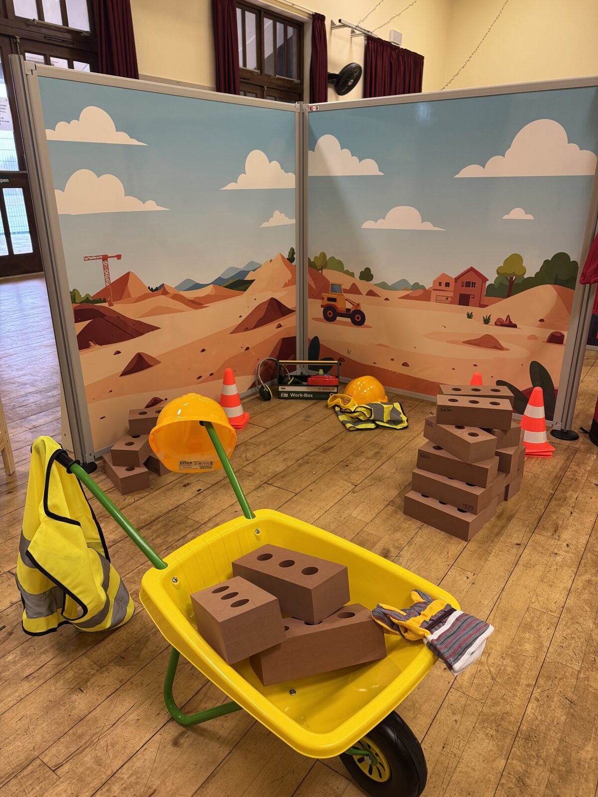 The Toddler Town construction site room