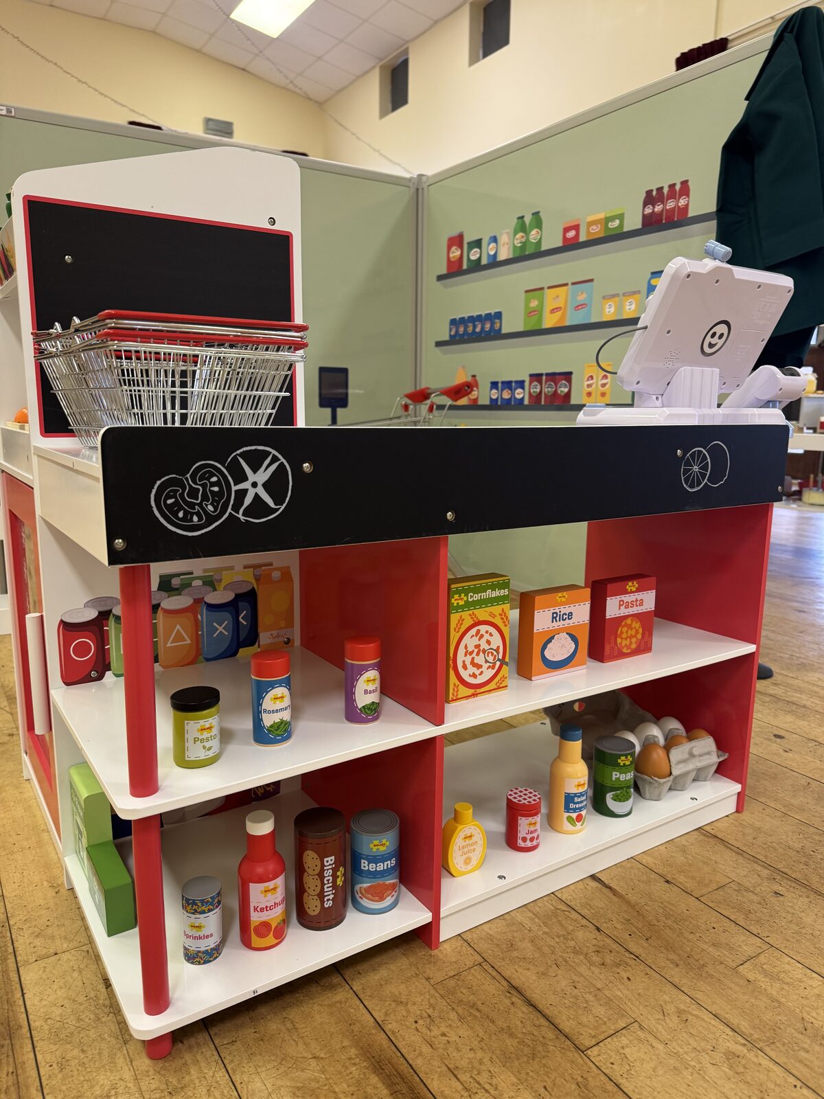 The Toddler Town supermarket room